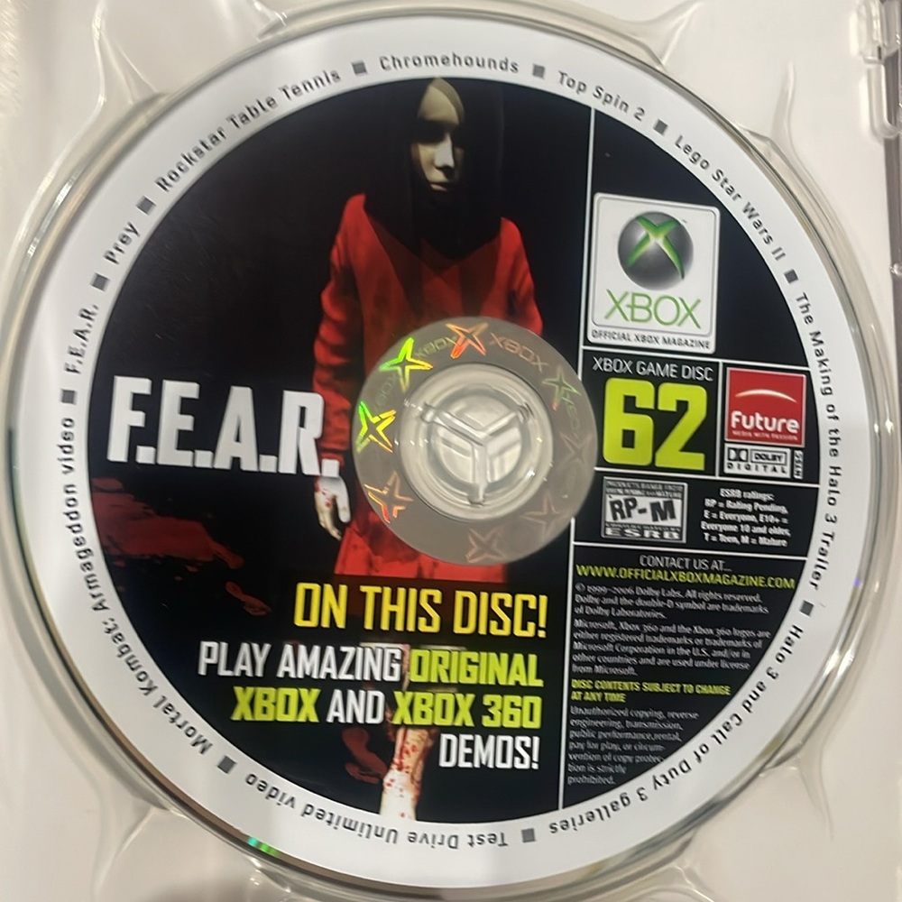 FEAR (XBOX 360 & XBOX) - OCTOBER 2006 - DISC #62 - Picture 8 of 10